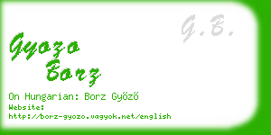 gyozo borz business card