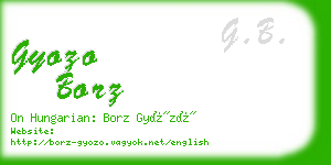 gyozo borz business card